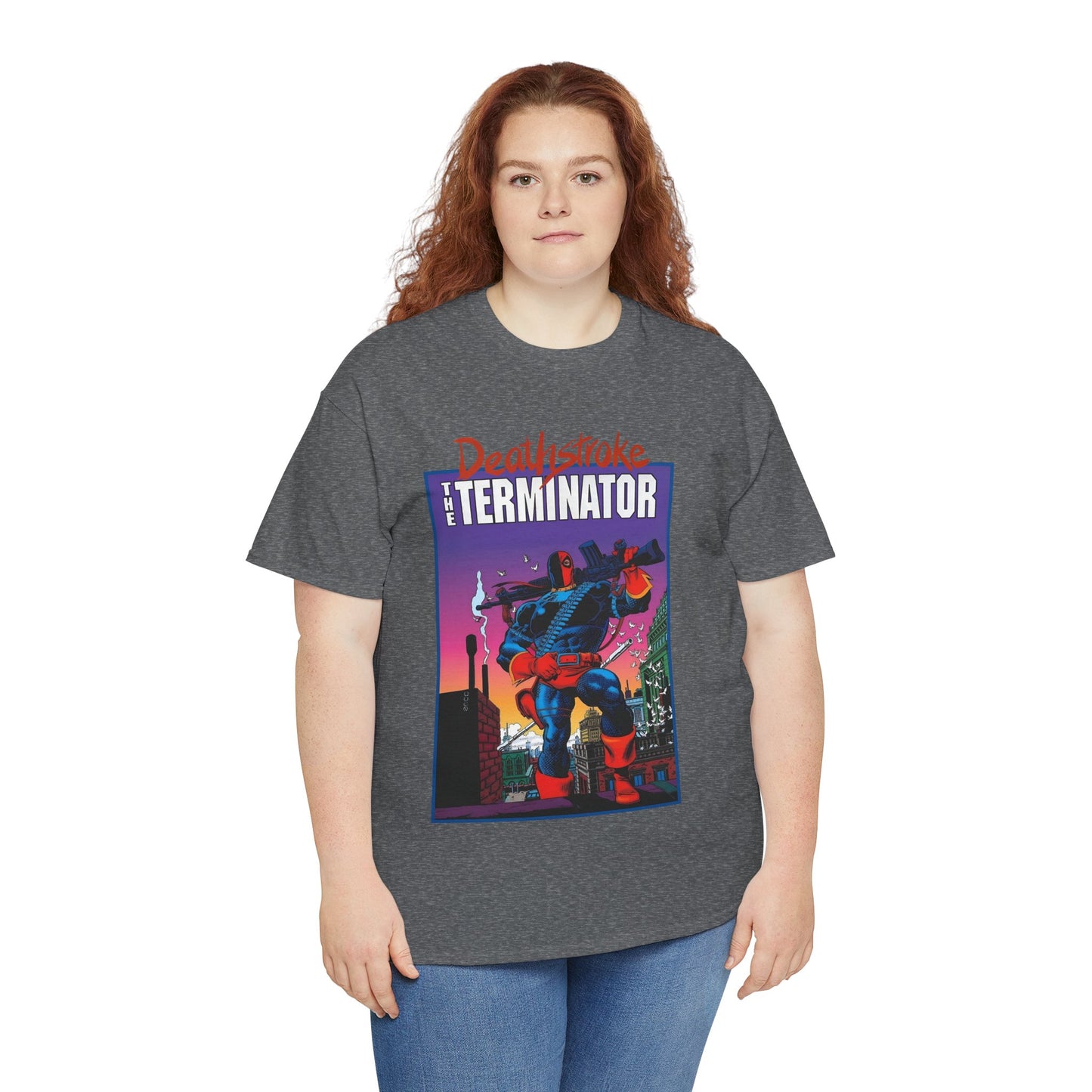 Deathstroke The Terminator T-Shirt - Mike Zeck Art - New Teen Titans Foe & Mercenary - Slade Wilson, Father of Jericho and Ravager - DC Comics - #1 Cover