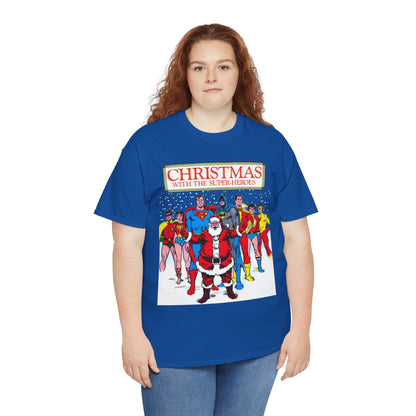 Christmas with the Superheroes T-Shirt - Nick Cardy Art - Superman Batman Captain Marvel Teen Titans Retro Festive Holiday Tee - DC Comics