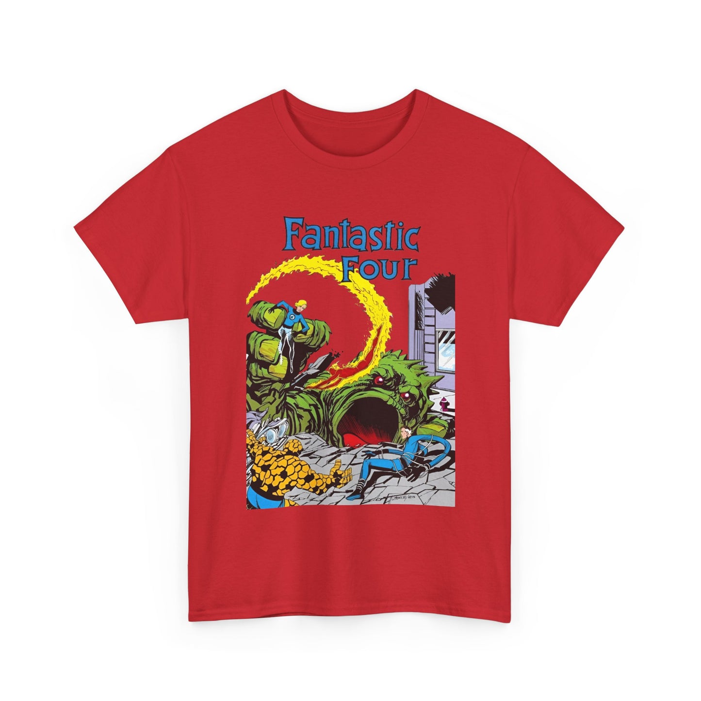 Fantastic Four T-Shirt - John Byrne Art - Cover to Issue #1 - Reed Richards, Invisible Woman, Human Torch, The Thing - Marvel Comics