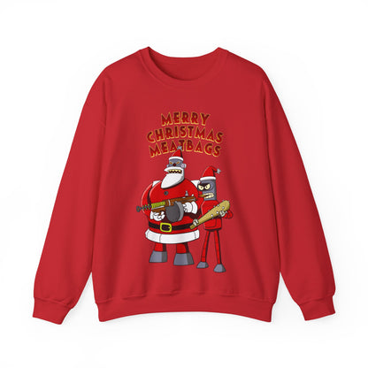 Robot Santa Claus & Bender Futurama Christmas Heavy Blend Crewneck Sweatshirt