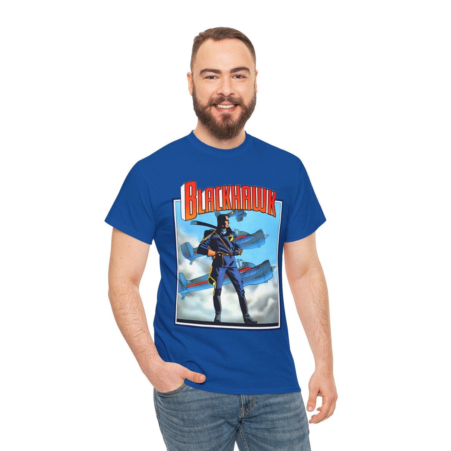 Blackhawk T-Shirt - Howard Chaykin Art - World War II Anti-Nazi Ace Pilots - DC Comics