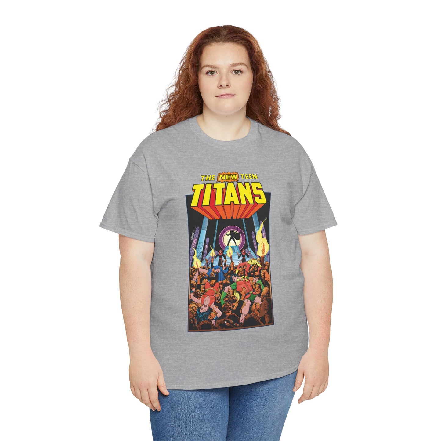 New Teen Titans T-Shirt - George Perez Art - #22 Cover - Wonder Girl, Robin, Raven, Kid Flash - Brother Blood Story - DC Comics