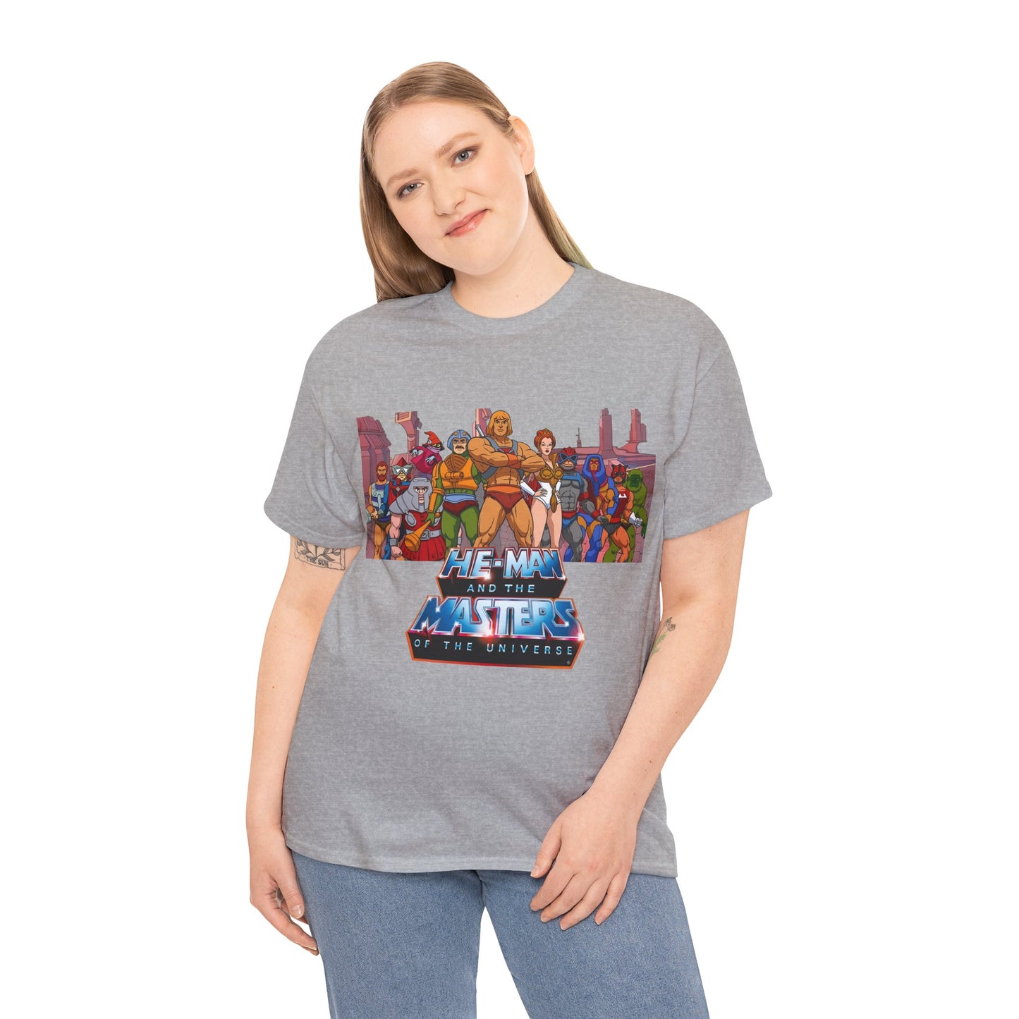 Masters of the Universe T-Shirt - He-Man, Man-At-Arms, Teela, Orko, Fisto, Moss Man, Ram Man - 1980s Filmation Art