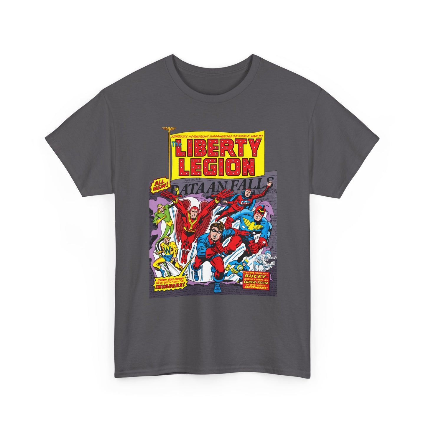 Liberty Legion T-Shirt - Marvel Premiere #29 - Bucky, Miss America, Whizzer, Patriot, Red Raven - Marvel Comics