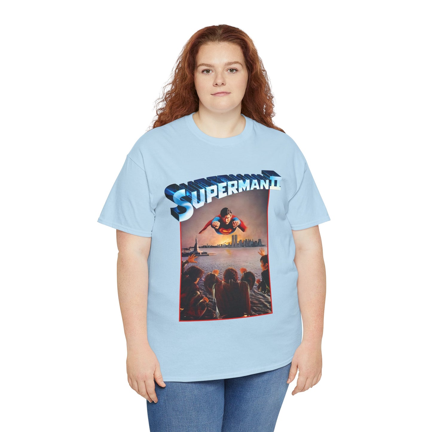 Superman II T-Shirt - Christopher Reeve, Terence Stamp, Sarah Douglas - Vs General Zod, Ursa, Non - Phantom Zone Villains - 1980 Movie Poster - DC Comics