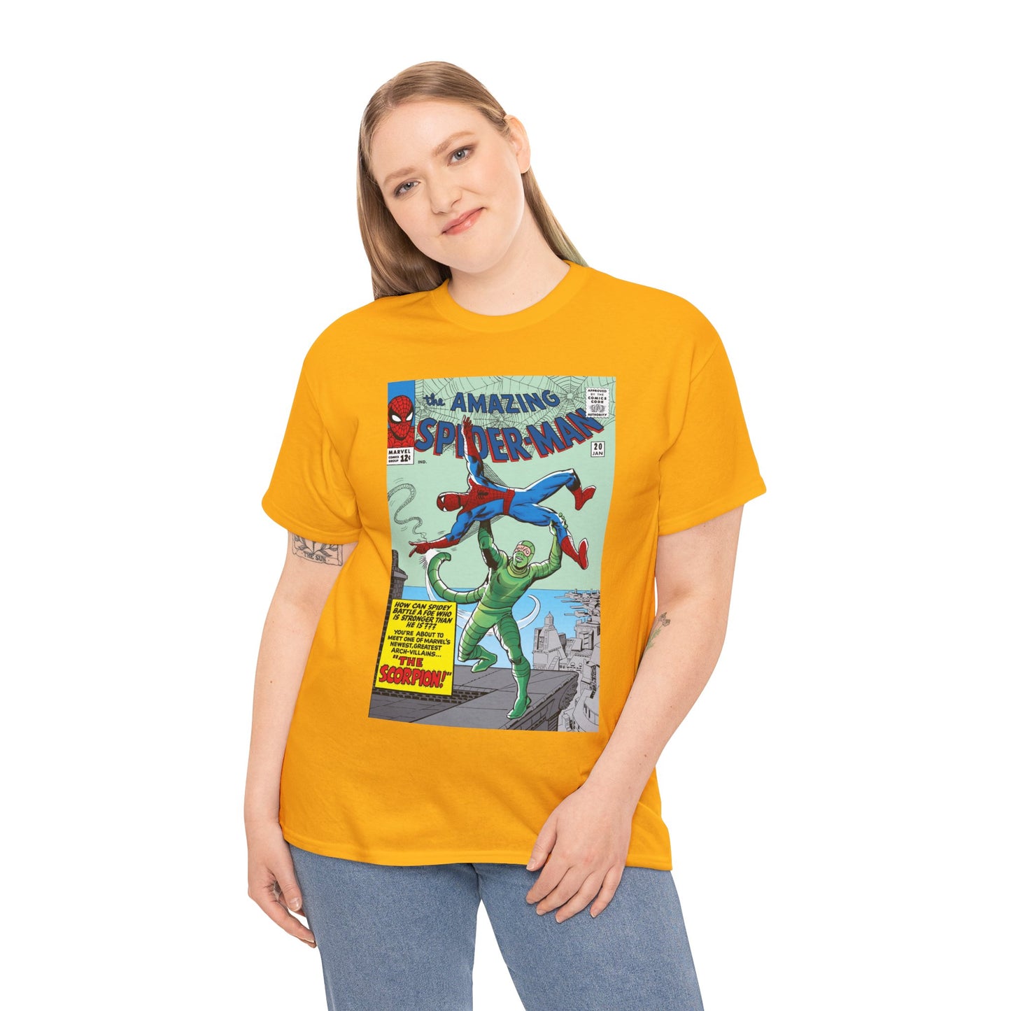 Amazing Spider-Man T-Shirt - Steve Ditko Art - Vs The Scorpion - Marvel Comics