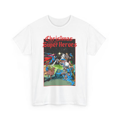 Christmas With the DC Super-Heroes T-Shirt - José Luis García-López Art - Superman, Batman, Jonah Hex, Legion of Super-Heroes - DC Comics
