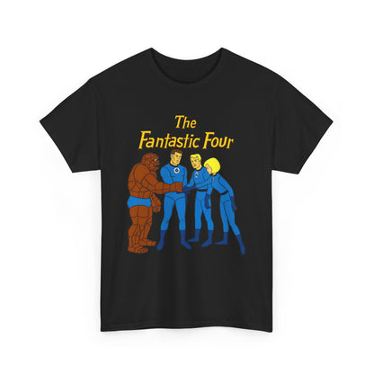 Fantastic Four T-Shirt - Hanna-Barbera 1960s Cartoon - Human Torch, The Thing, Invisible Woman - Marvel Comics