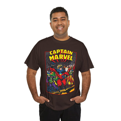 Captain Marvel T-Shirt - Marvel Comics - Jim Starlin Art - Mar-Vell - Kree - Cosmic Hero