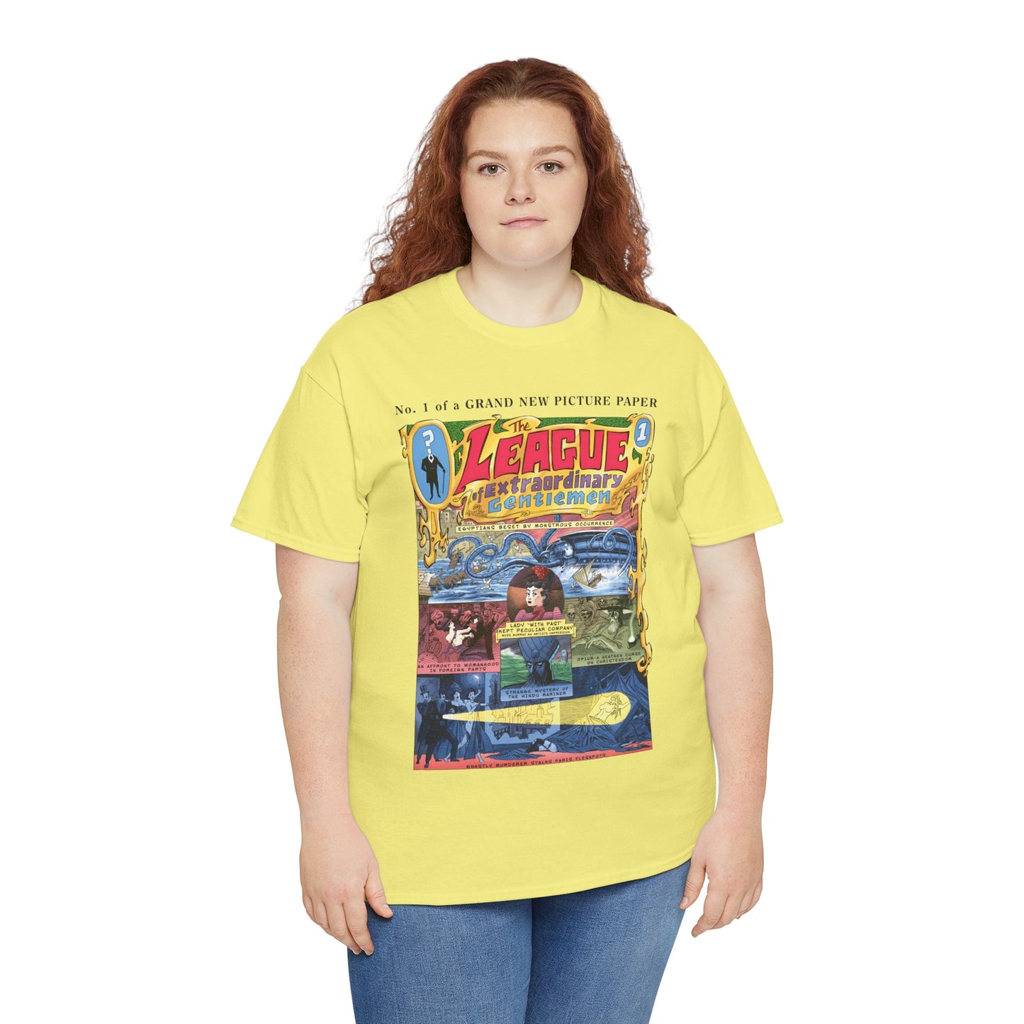 League of Extraordinary Gentlemen T-Shirt - Kevin O'Neill Art - Mina Murray, Captain Nemo, Allan Quatermain, Dr. Jekyll, & The Invisible Man - Alan Moore Story - DC Comics