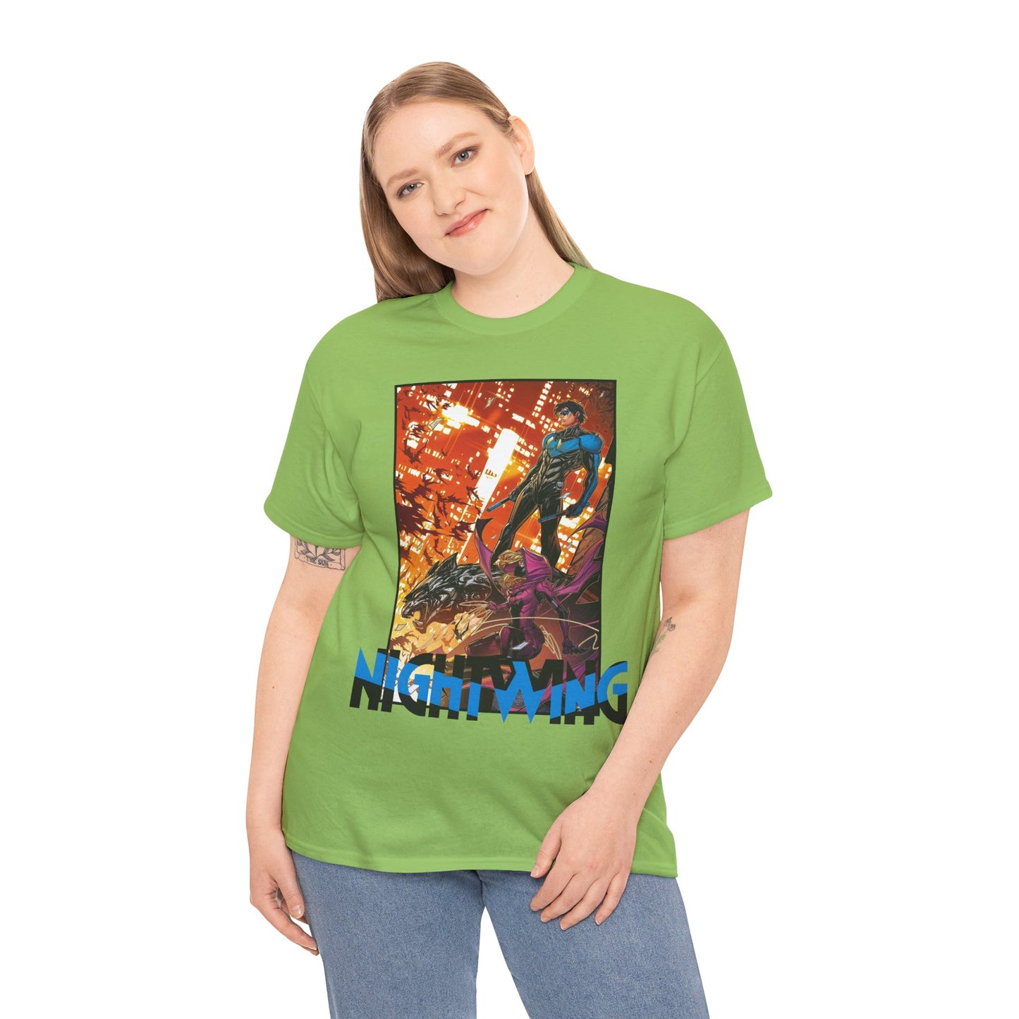 Nightwing & Spoiler T-Shirt - Jonboy Meyers Art - Gotham City & Bludhaven - DC Comics