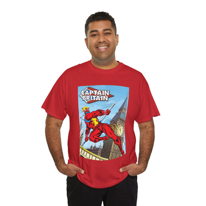 Captain Britain T-Shirt - Ron Wilson Art - Brian Braddock - Marvel UK Series - Chris Claremont Stories - Marvel Comics