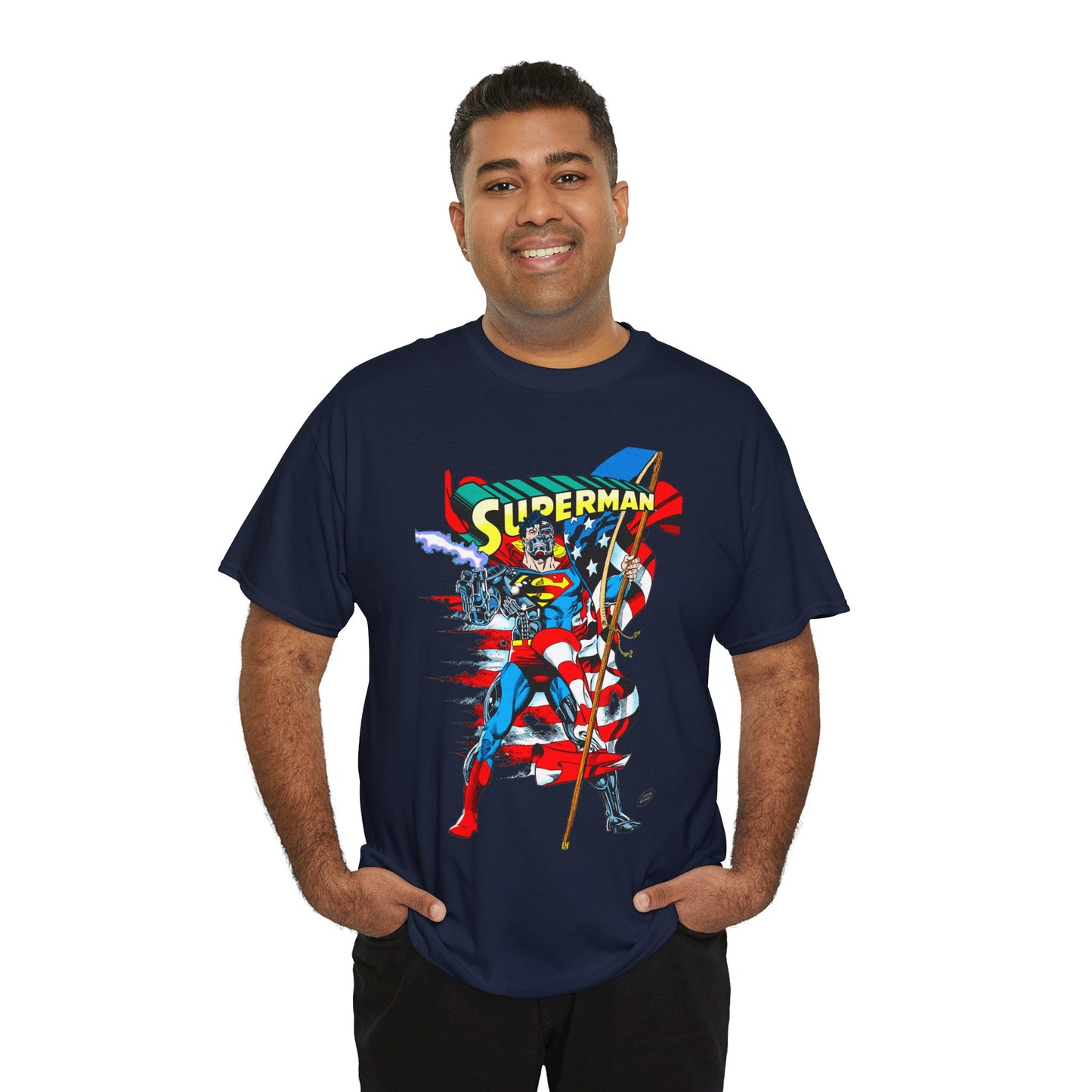 Cyborg Superman T-Shirt - Dan Jurgens Art - Reign of the Supermen Enemy - 1990s Storyline After the Death of Superman - DC Comics