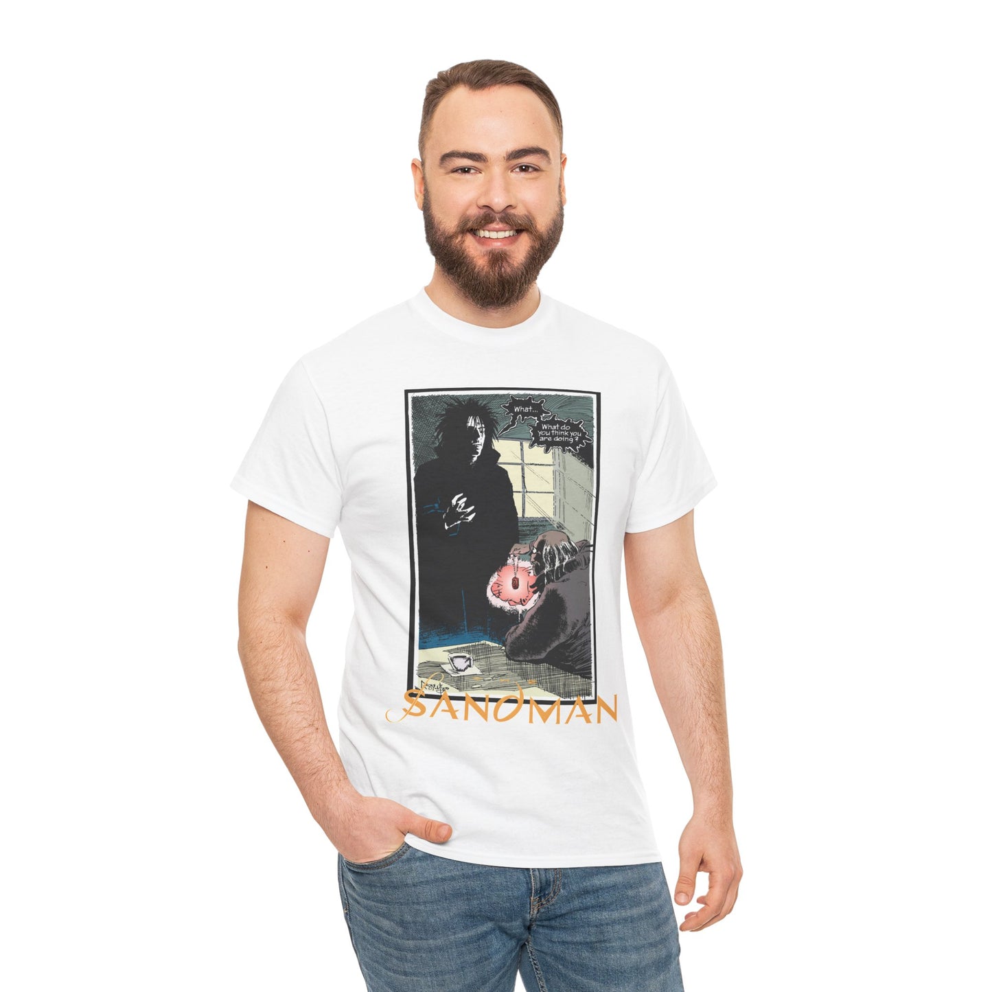 Sandman T-Shirt - Mike Dringenberg & Malcolm Jones III Art - What Do You Think You're Doing? - DC/Vertigo Comics