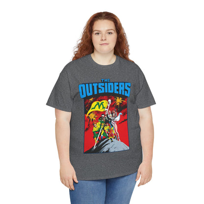 Outsiders T-Shirt - Alan Davis Art - Geo-Force, Halo, Black Lightning, Metamorpho, Katana - DC Comics