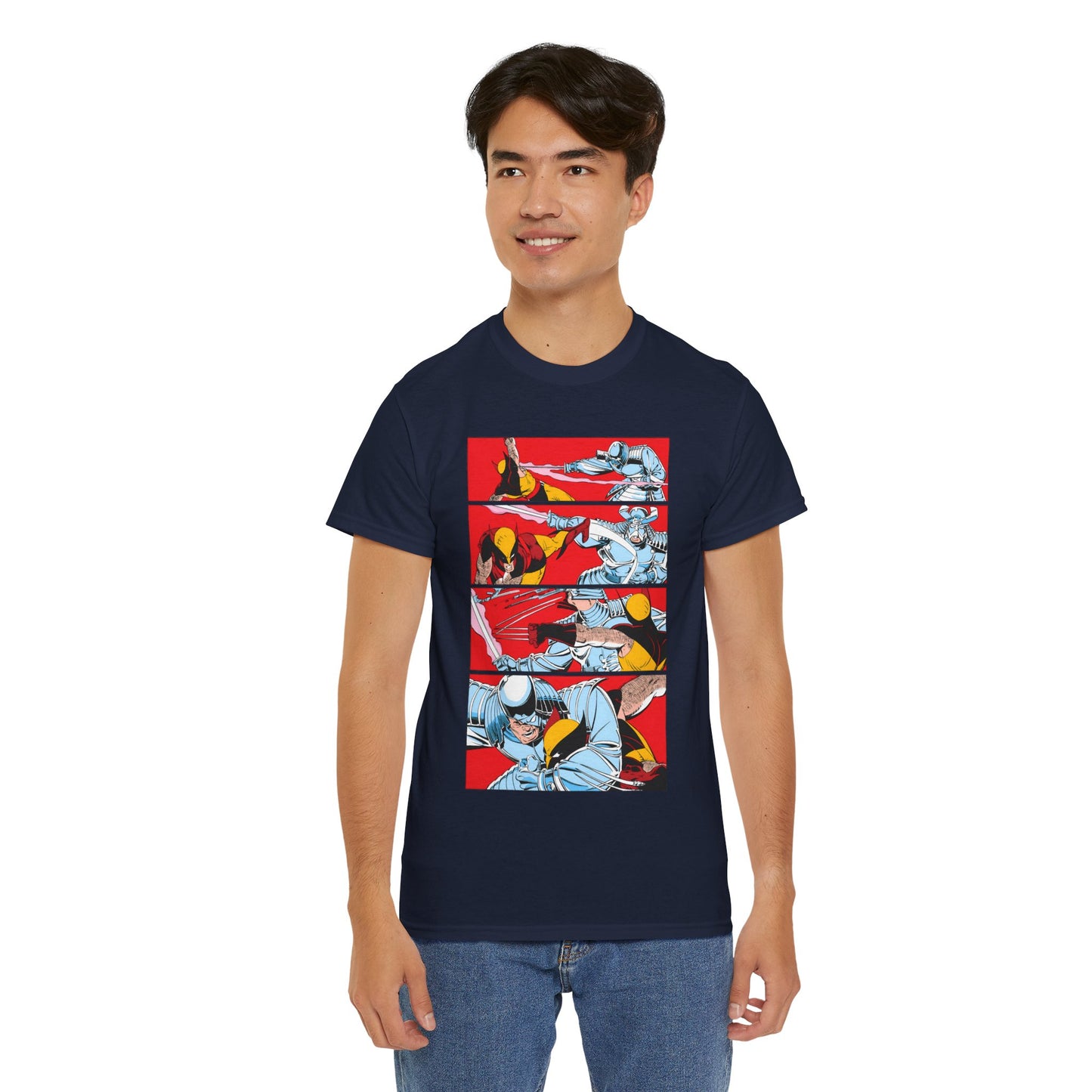 Wolverine Vs Silver Samurai Fight T-Shirt - Uncanny X-Men #173 - Marvel Comics