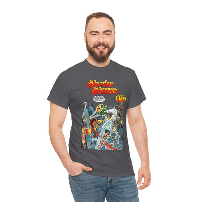Wonder Woman/New Teen Titans T-Shirt - Ross Andru Art - Wonder Girl, Starfire, Cyborg, Raven - #287 Cover Art - DC Comics