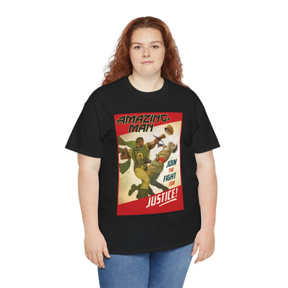 Amazing Man T-Shirt - All-Star Squadron - Join the Fight for Justice - DC Comics