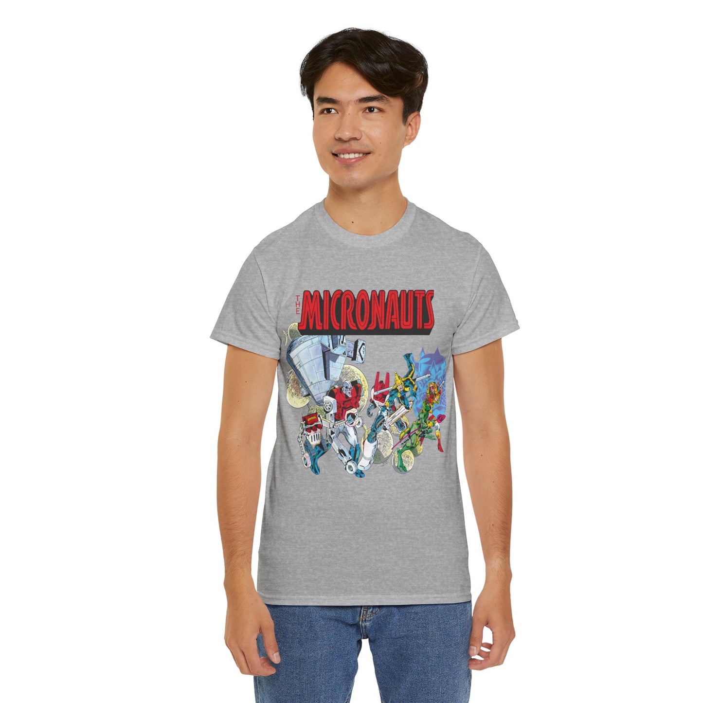 Micronauts T-Shirt - Jackson Guice Art - Arcturus Rann, Biotron, Marionette, Acroyear, Bug - Marvel Comics