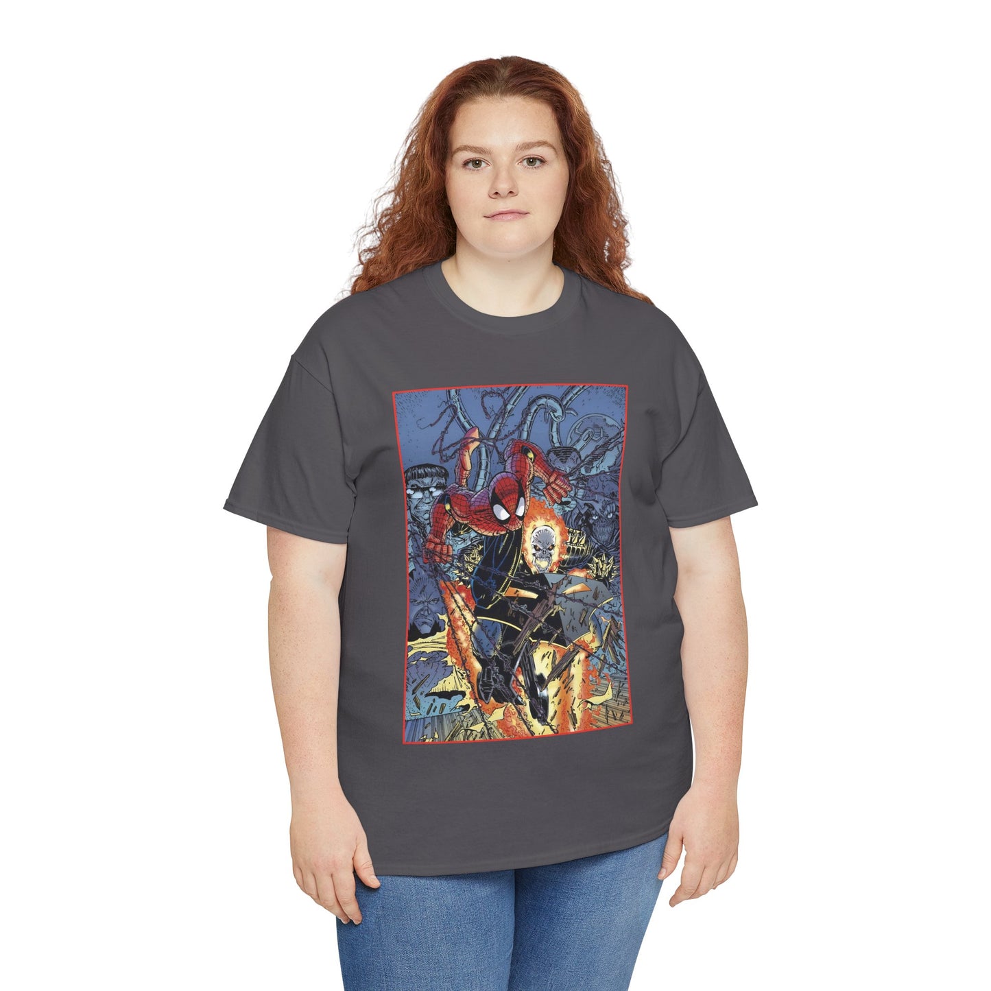 Amazing Spider-Man & Ghost Rider T-Shirt - Erik Larsen Art - Sinister Six - Marvel Comics
