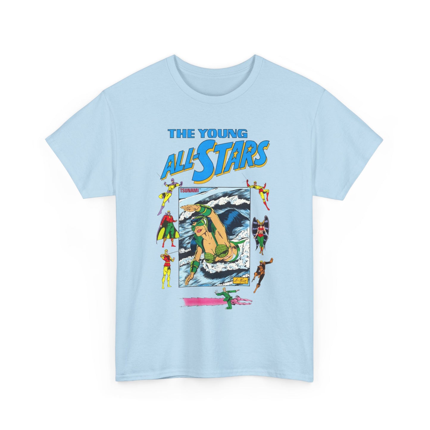 Young All-Stars T-Shirt - Brian Murray Art - Tsunami, Johnny Thunder, Sandman, Green Lantern - DC Comics
