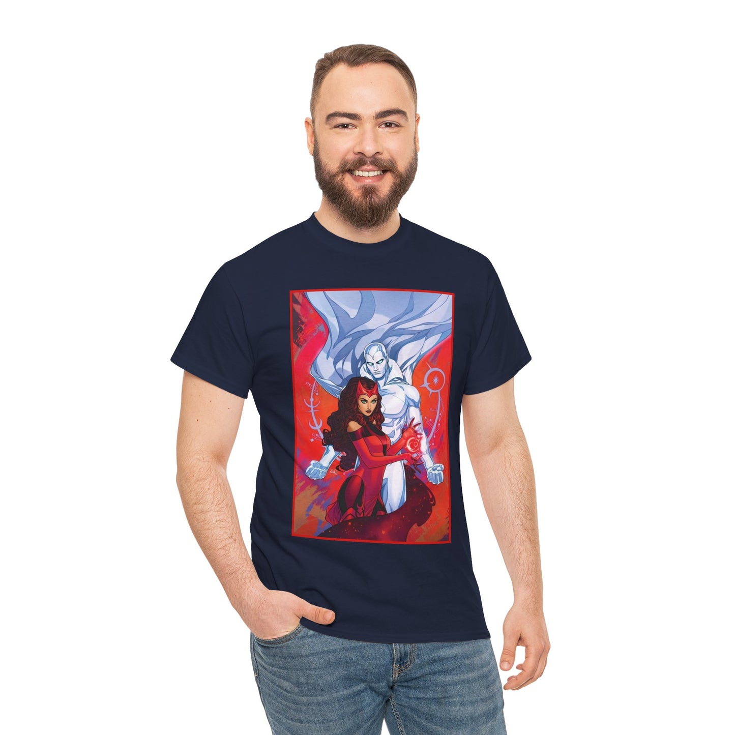 Scarlet Witch & Vision T-Shirt - Russell Dauterman Art - Avengers Members - Marvel Comics