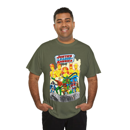 Justice League Detroit T-Shirt - Aquaman, Elongated Man, Zatanna, Vixen, Steel, Martian Manhunter, Vibe, Gypsy