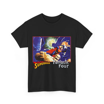 Superman & Fantastic Four T-Shirt - Marvel, DC Comics - Alex Ross, Dan Jurgens - 1990s Crossover Vs Galactus