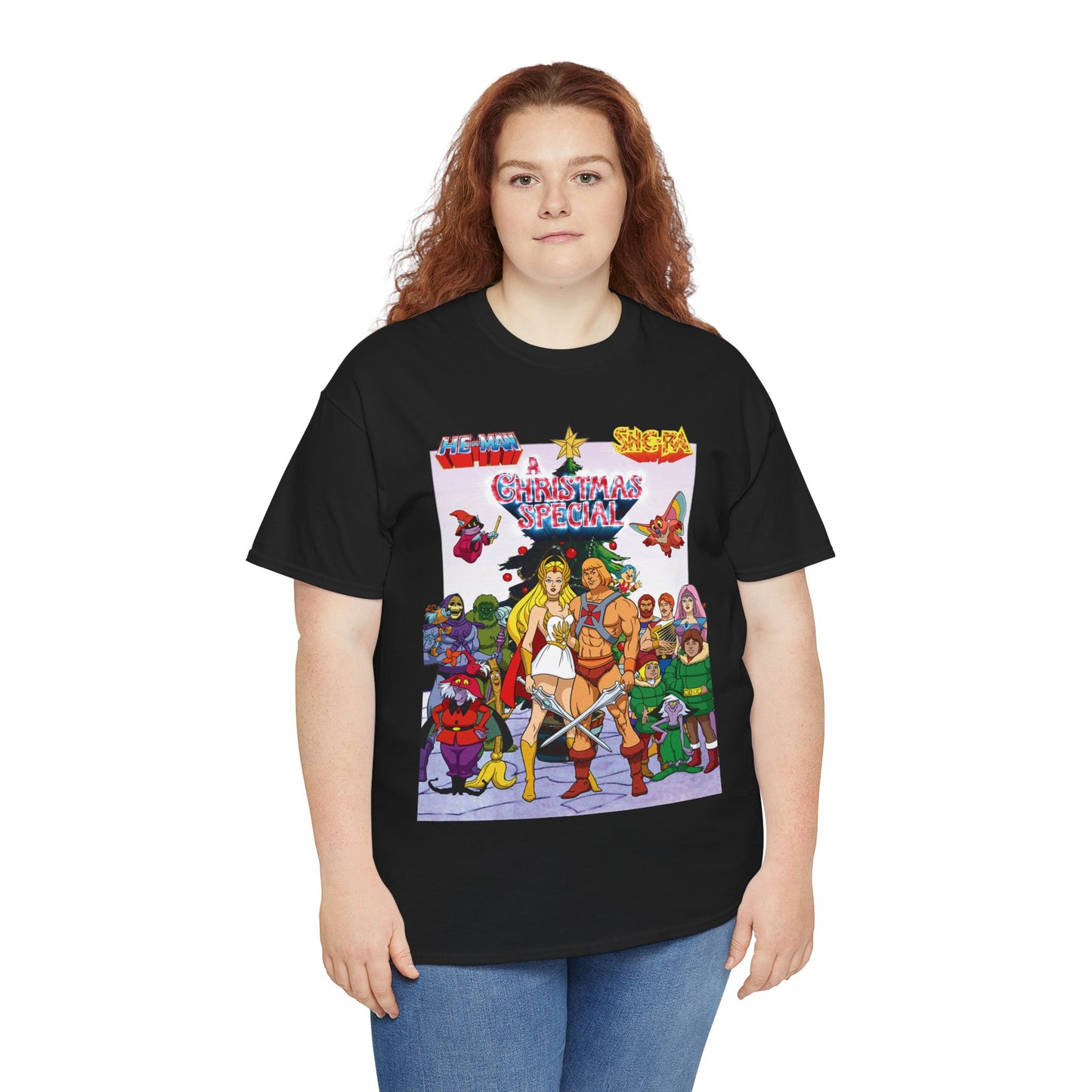 He-Man & She-Ra Christmas Special T-Shirt - MOTU & POP - Upcoming Masters of the Universe 2026 Movie - Filamation Art