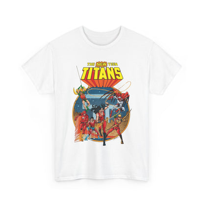 New Teen Titans T-Shirt - George Perez Art - Wonder Girl, Flash, Robin, Speedy, Aqualad, Hawk - DC Comics