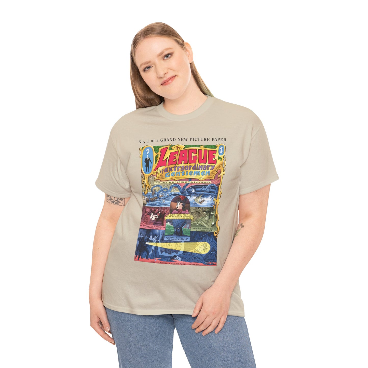 League of Extraordinary Gentlemen T-Shirt - Kevin O'Neill Art - Mina Murray, Captain Nemo, Allan Quatermain, Dr. Jekyll, & The Invisible Man - Alan Moore Story - DC Comics