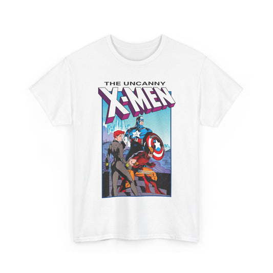 Uncanny X-Men T-Shirt - Jim Lee Art - #268 Cover - Captain America, Black Widow, Wolverine - Marvel Comics