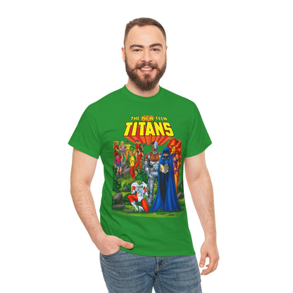 New Teen Titans T-Shirt - George Perez Art - Rare Promo Art - Titans Old & New - DC Comics