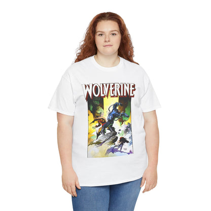 Wolverine T-Shirt - Mike Mignola Art - Jungle Adventure - Savage Land Story - Vs A Dinosaur - Logan, X-Men Member - Marvel Comics