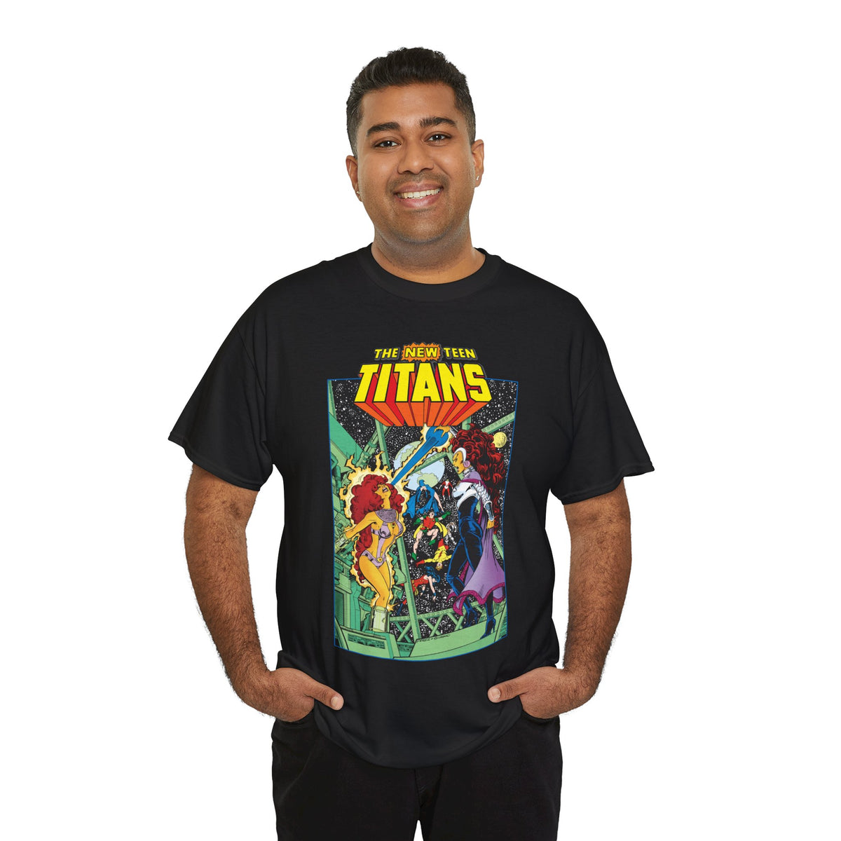 New Teen Titans T-Shirt - George Perez Art - Starfire Vs Blackfire - DC Comics