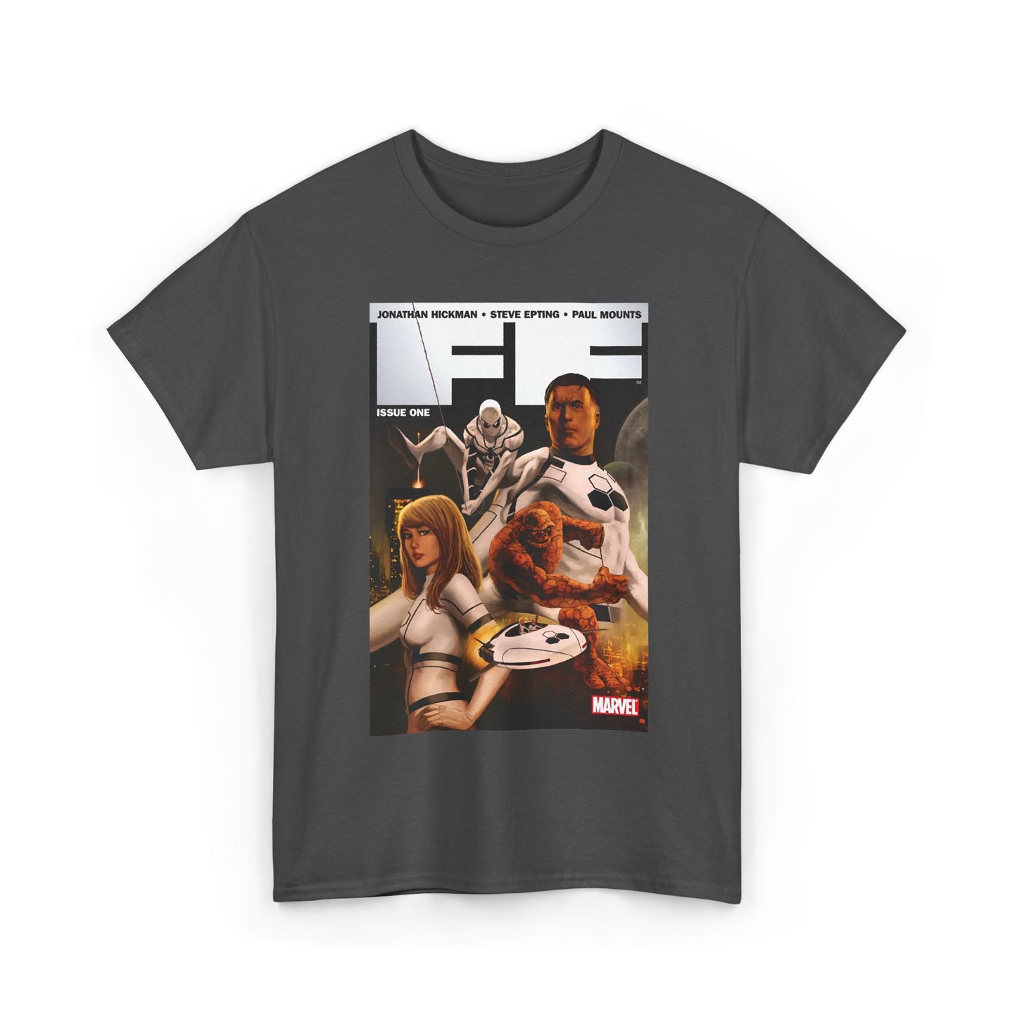 FF #1 T-Shirt - Steve Epting Art - Fantastic Four/Future Foundation - Spider-Man, Mr. Fantastic, Invisible Woman, The Thing - Marvel Comics