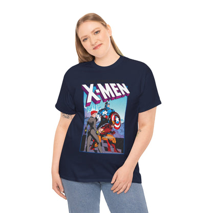 Uncanny X-Men T-Shirt - Jim Lee Art - #268 Cover - Captain America, Black Widow, Wolverine - Marvel Comics