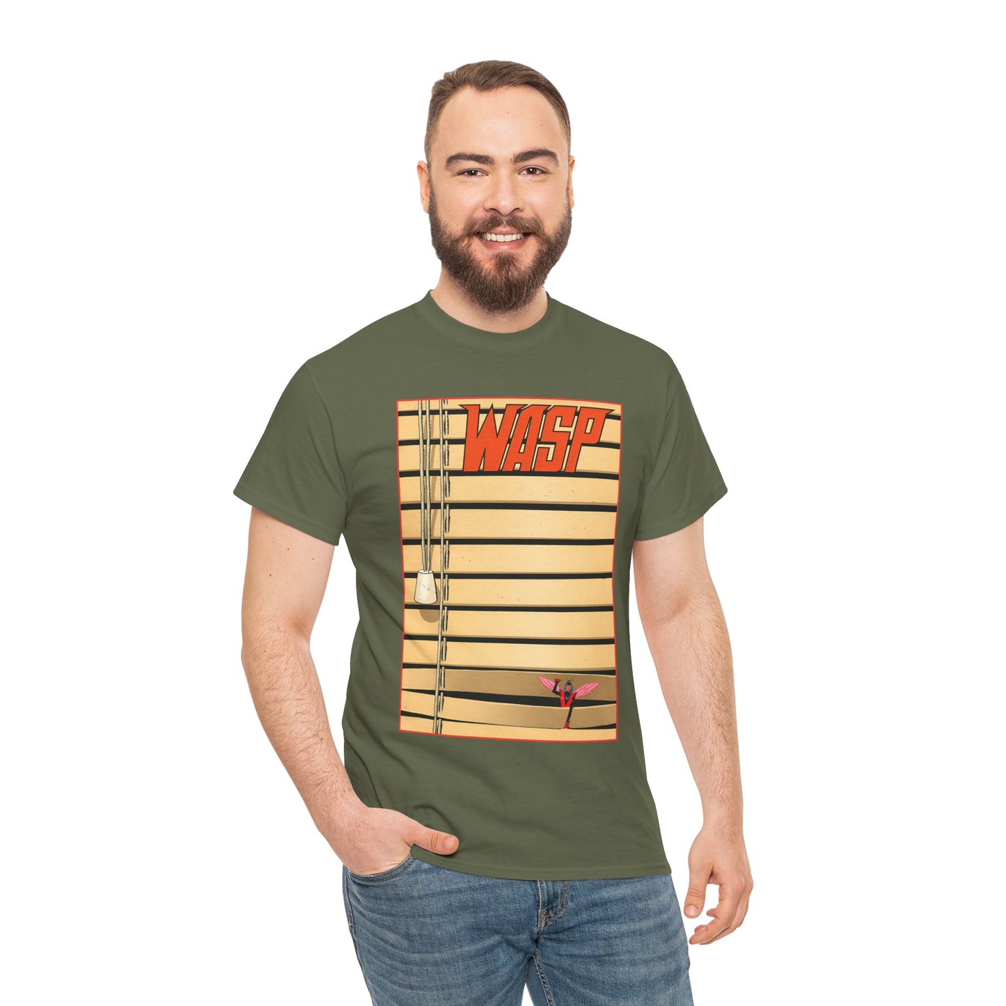 Wasp T-Shirt - Tom Reilly "Windowshades" Cover Art - Avengers Founding Member - Marvel Comics