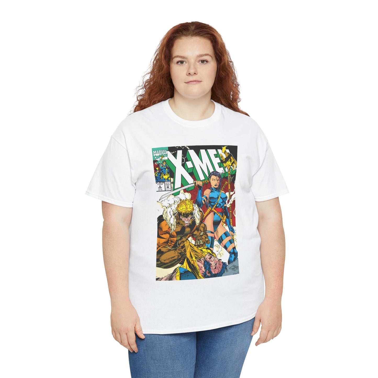 X-Men #6 T-Shirt - Jim Lee Art - Psylocke & Sabretooth - Marvel Comics