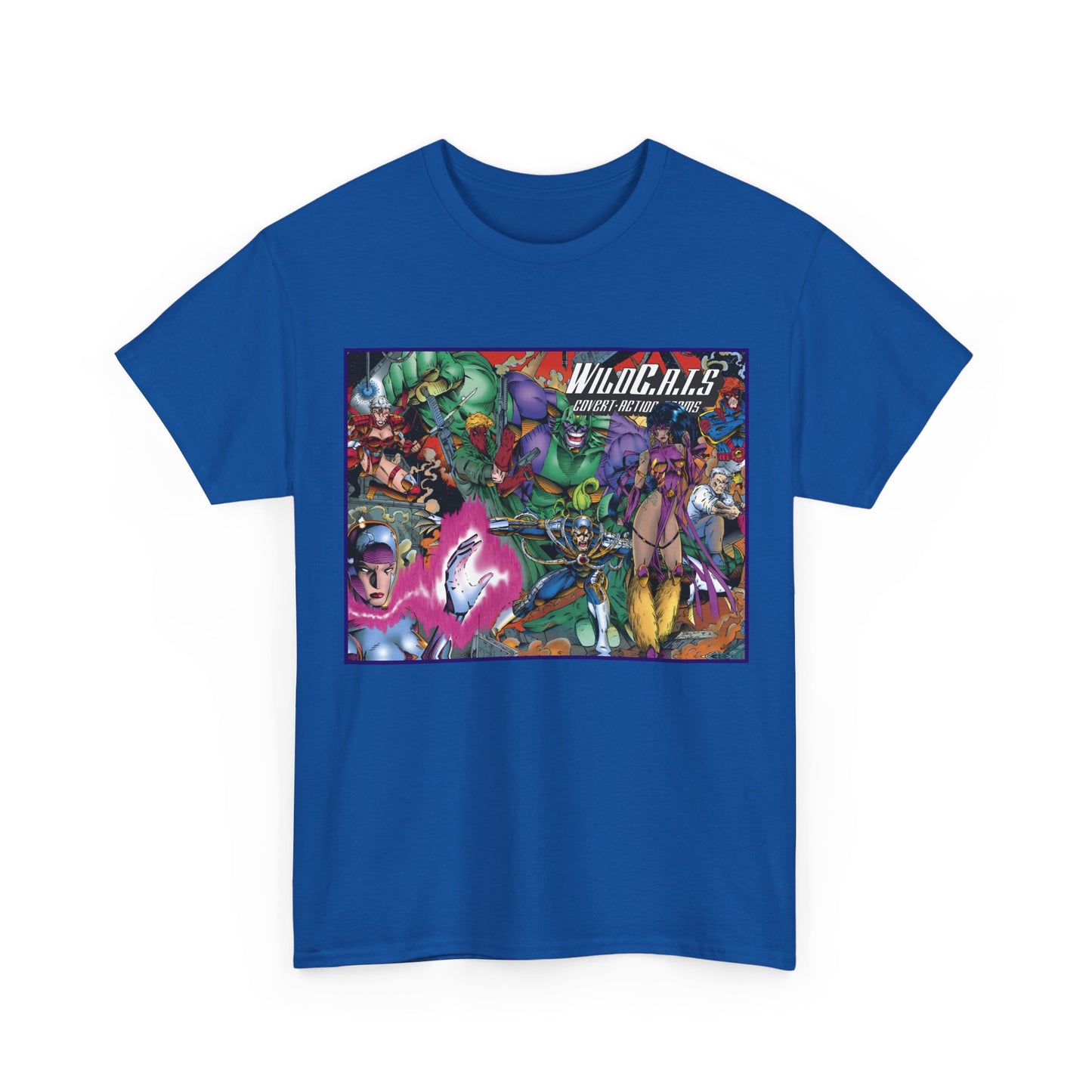 Wildcats T-Shirt - Jim Lee Art - #0 Cover - Spartan, Grifter, Zealot, Voodoo, Maul, Warblade, Emp - Image Comics/Wildstorm/DC Comics - WildC.A.T.S.