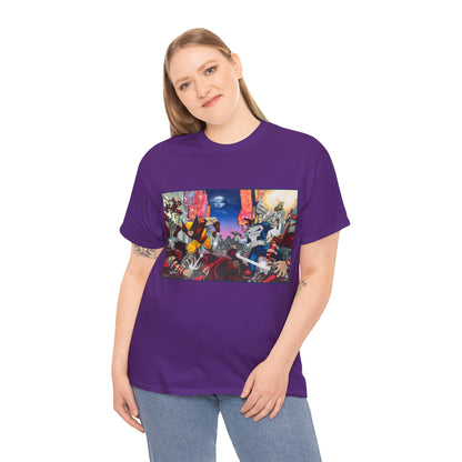 Wolverine & Punisher T-Shirt - Jim Lee Art - Vs The Hand - Marvel Comics