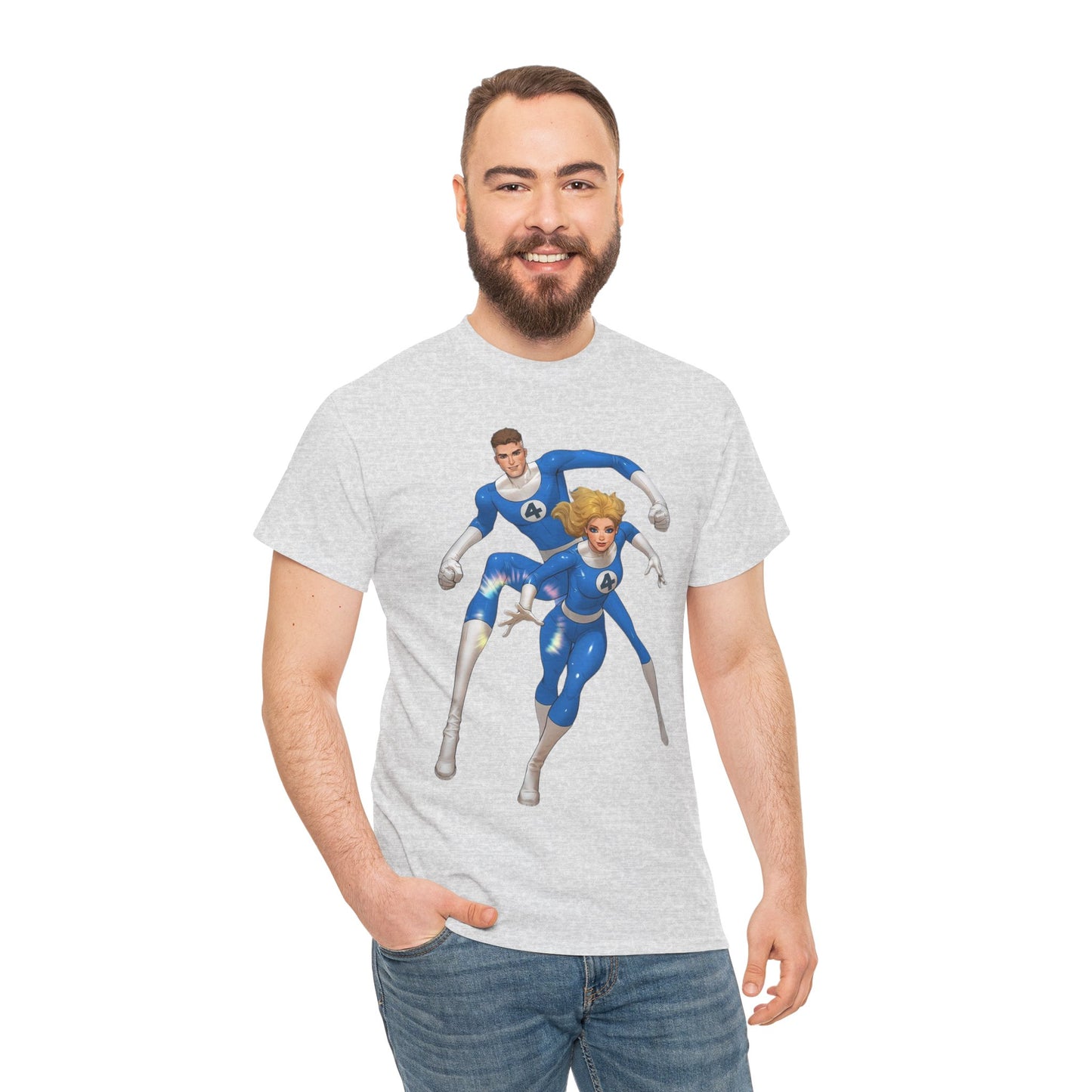 Mr. Fantastic & Invisible Woman T-Shirt - David Nakayama Art - Fantastic Four - Marvel Comics