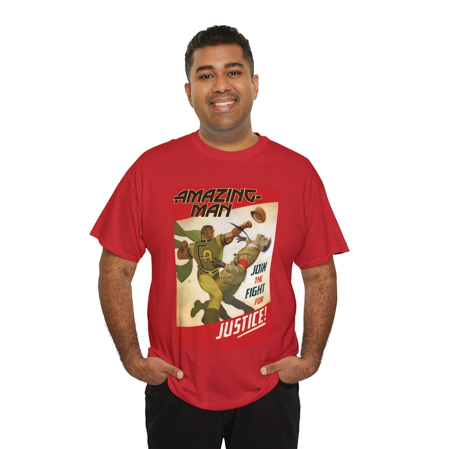 Amazing Man T-Shirt - All-Star Squadron - Join the Fight for Justice - DC Comics