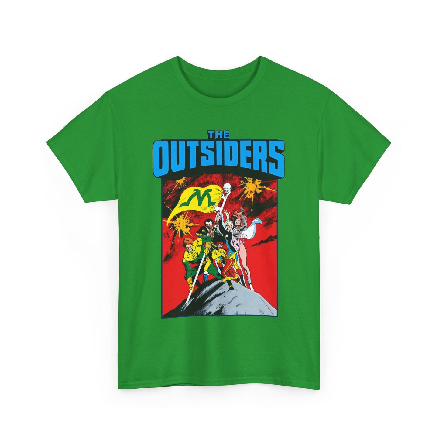 Outsiders T-Shirt - Alan Davis Art - Geo-Force, Halo, Black Lightning, Metamorpho, Katana - DC Comics