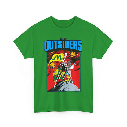 Outsiders T-Shirt - Alan Davis Art - Geo-Force, Halo, Black Lightning, Metamorpho, Katana - DC Comics