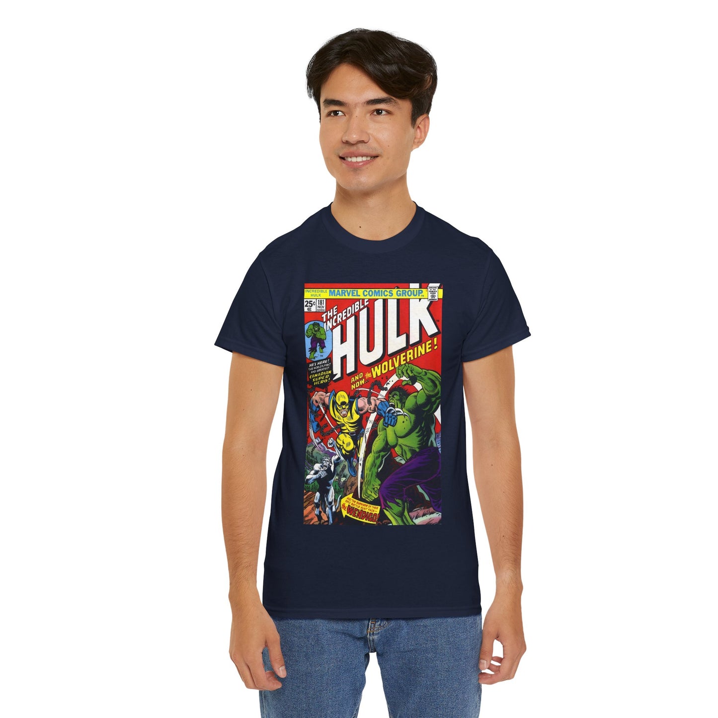 Incredible Hulk #181 T-Shirt - First Appearance of Wolverine - Vs The Wendigo - Marvel Comics