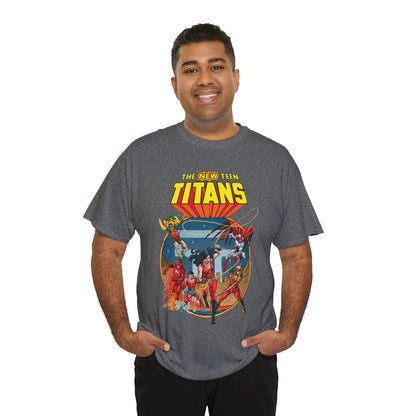 New Teen Titans T-Shirt - George Perez Art - Wonder Girl, Flash, Robin, Speedy, Aqualad, Hawk - DC Comics