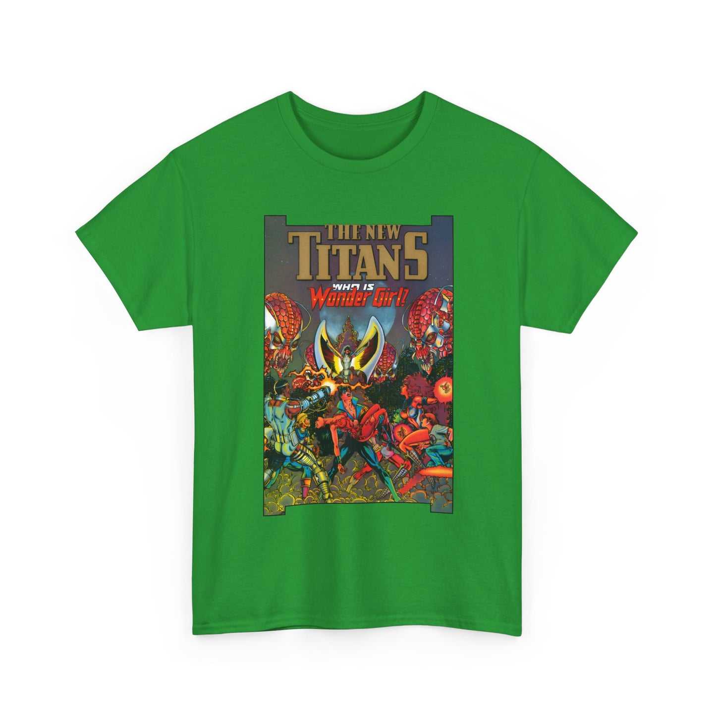 New Titans T-Shirt - George Perez Art - Who is Donna Troy? - Nightwing, Troia, Starfire, Cyborg, Jericho, Raven - DC Comics