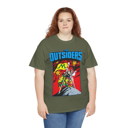 Outsiders T-Shirt - Alan Davis Art - Geo-Force, Halo, Black Lightning, Metamorpho, Katana - DC Comics