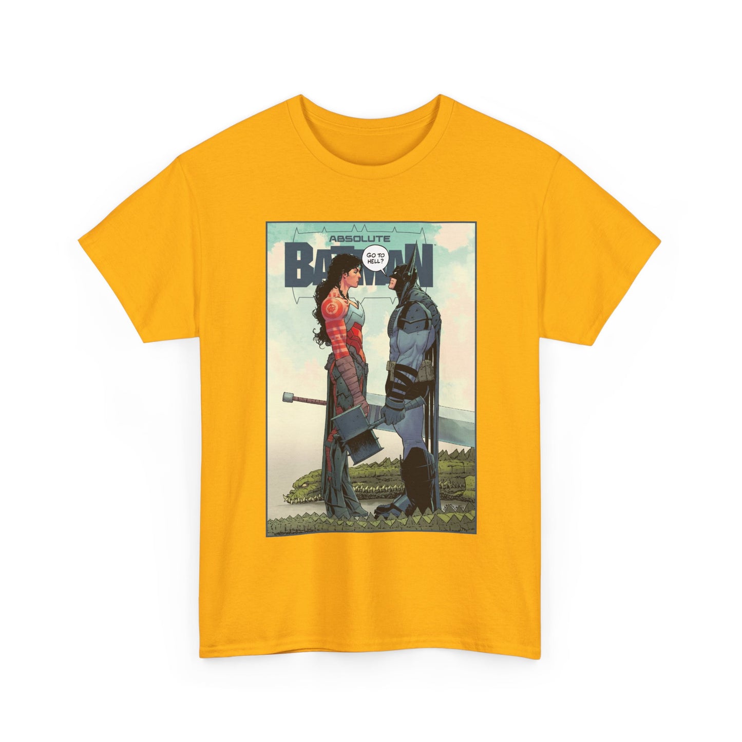 Absolute Batman & Absolute Wonder Woman T-Shirt - Nick Dragotta Art - Go to Hell? - DC Comics